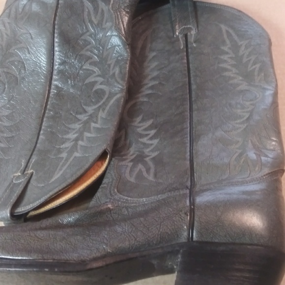 Mens gray leather boots - Picture 5 of 5